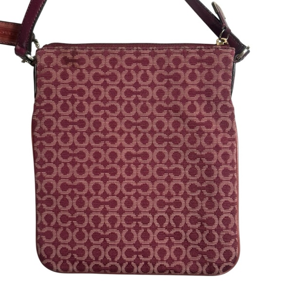 Coach Vintage Logo C Canvas and Leather Crossbody Bag in Red - Picture 3 of 4